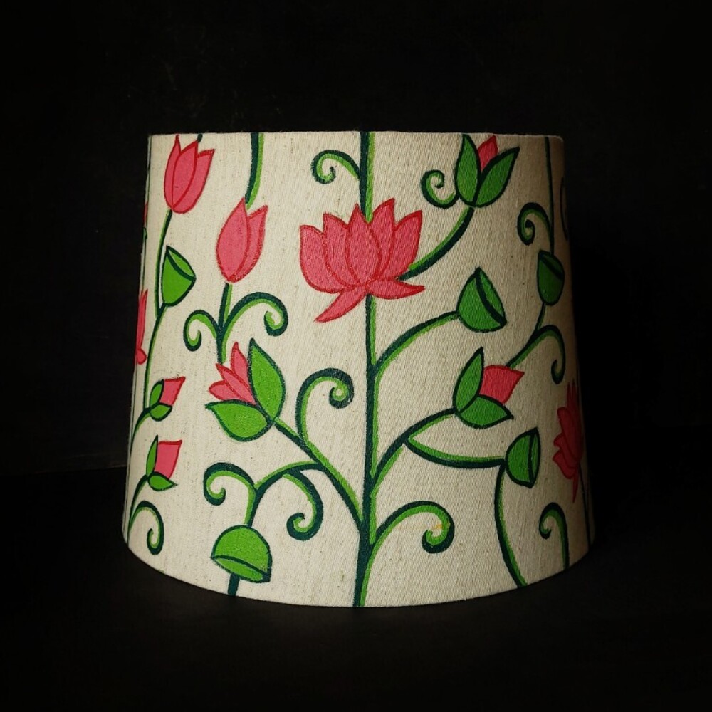 flower painted hanging lamp