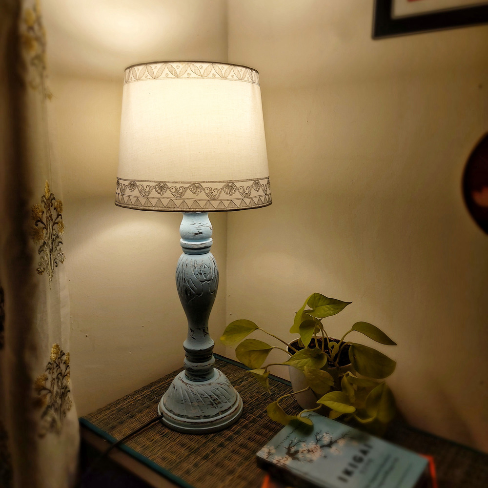 handpainted madhubani lamp