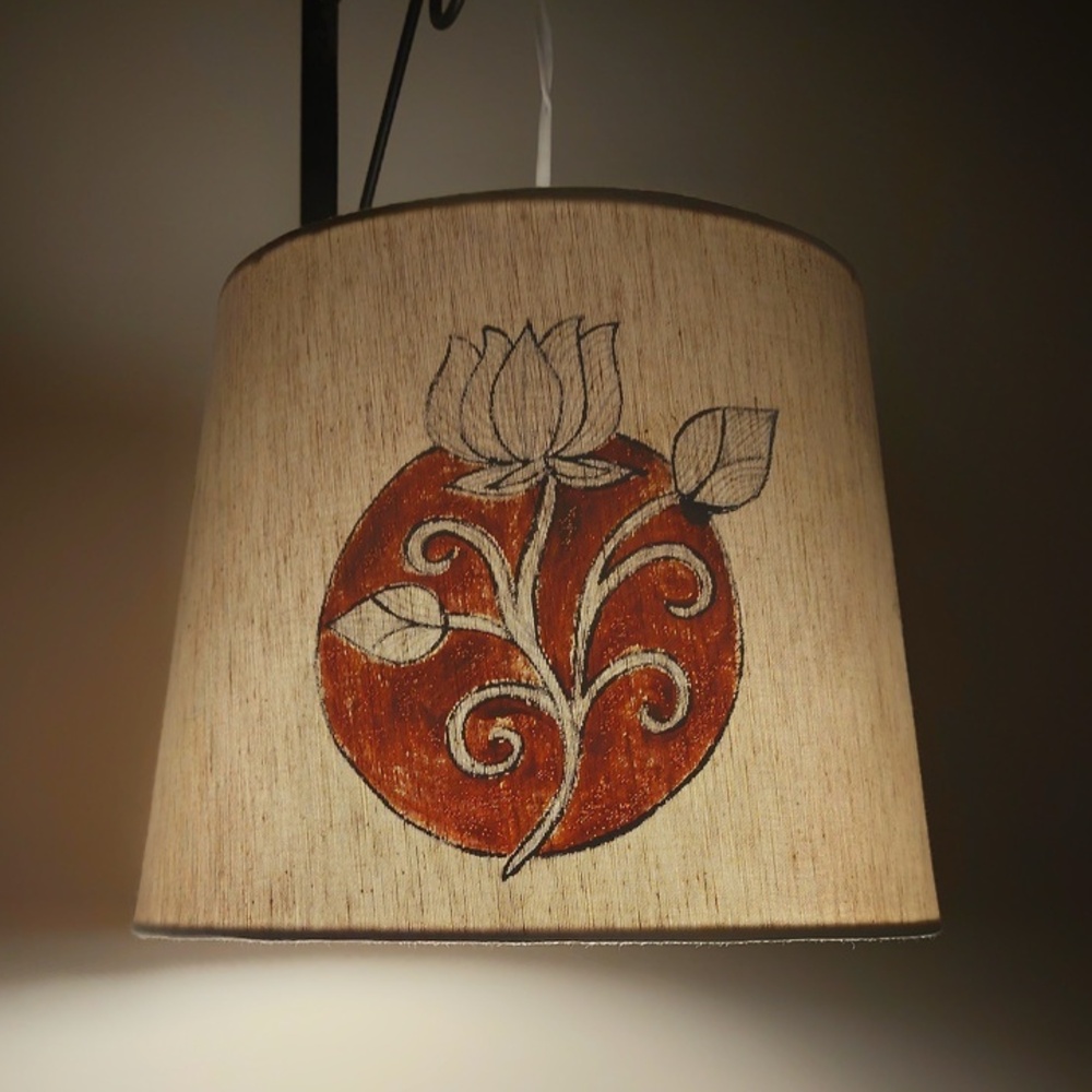 painted hanging lamp
