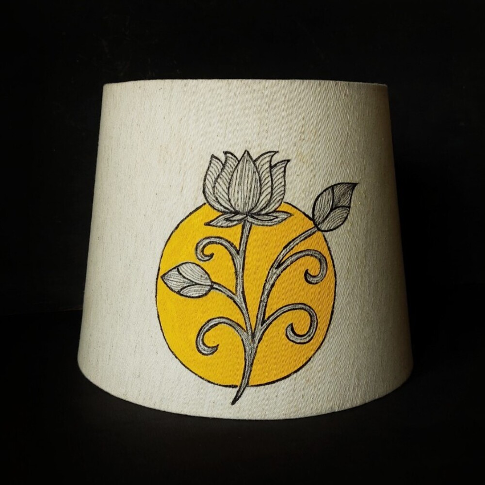 flower painted pendant lamp