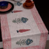 White and pink Table runner