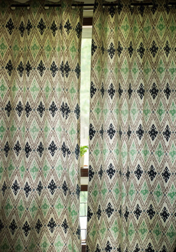ikat cotton curtain